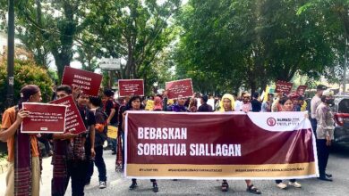 Aksi Aliansi Inisiatif Tutup Toba Pulp Lestari di Pengadilan Tinggi Medan, Ini adalah adalah 3 Tuntutan Mereka