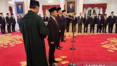 Dasar hukum tak lama kemudian pembentukan menteri pada Undang-undang ke di Indonesi