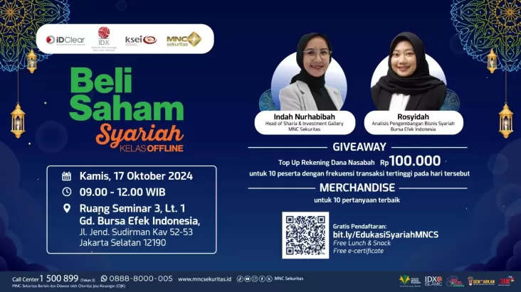 Buruan Daftar, MNC Sekuritas lalu BEI Buka Kelas Gratis Beli Saham Syariah