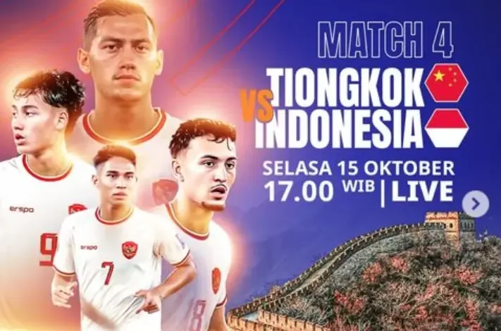Jadwal China vs Timnas Indonesia: Asa Garuda Diterima Piala Planet 2026