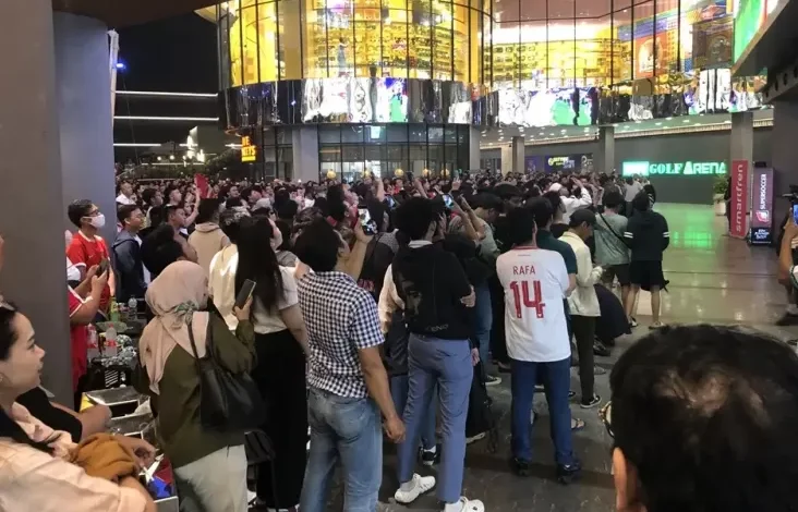 Lagu Indonesia Raya Berkumandang pada Nobar RCTI+ Timnas vs China