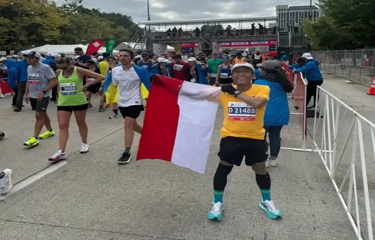 Lawan Suhu Dingin, Misbakhun Finis Maraton Bergengsi pada Amerika