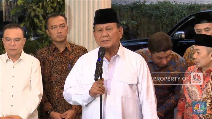 Soal Calon Menteri Usulan Partai, Prabowo: Banyak yang dimaksud dimaksud Bagus!