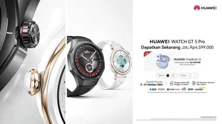 Smartwatch Terbaik 2024 Sudah Bisa Dibeli! HUAWEI WATCH GT 5 Series Rilis, Desain Mewah, Fitur Olahraga dan juga juga Aspek Bidang Kesehatan Pro